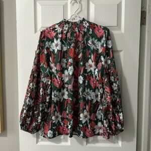 NWOT retro floral blouse